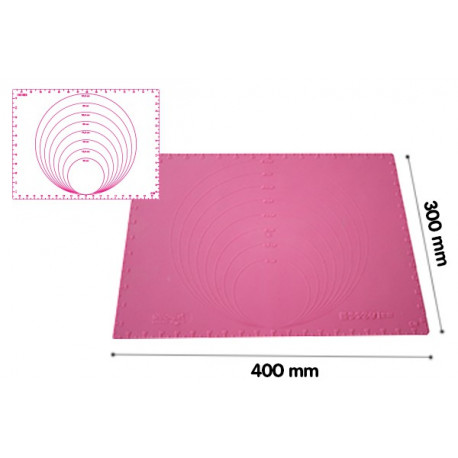 PRECISION MAT 400X300 - SILICONE MAT WITH DIAMETER AND MEASURES